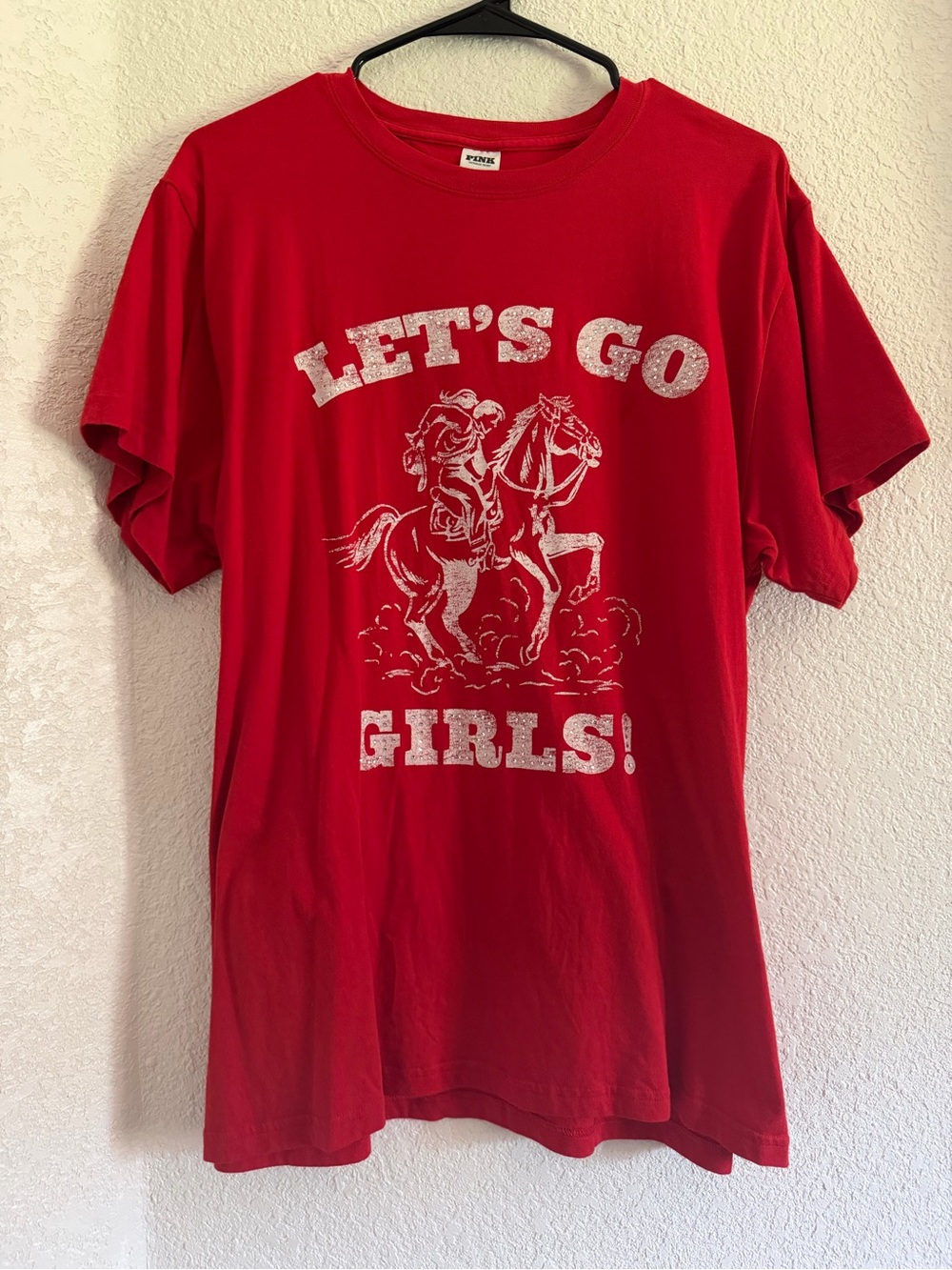VS PINK red graphic shirt